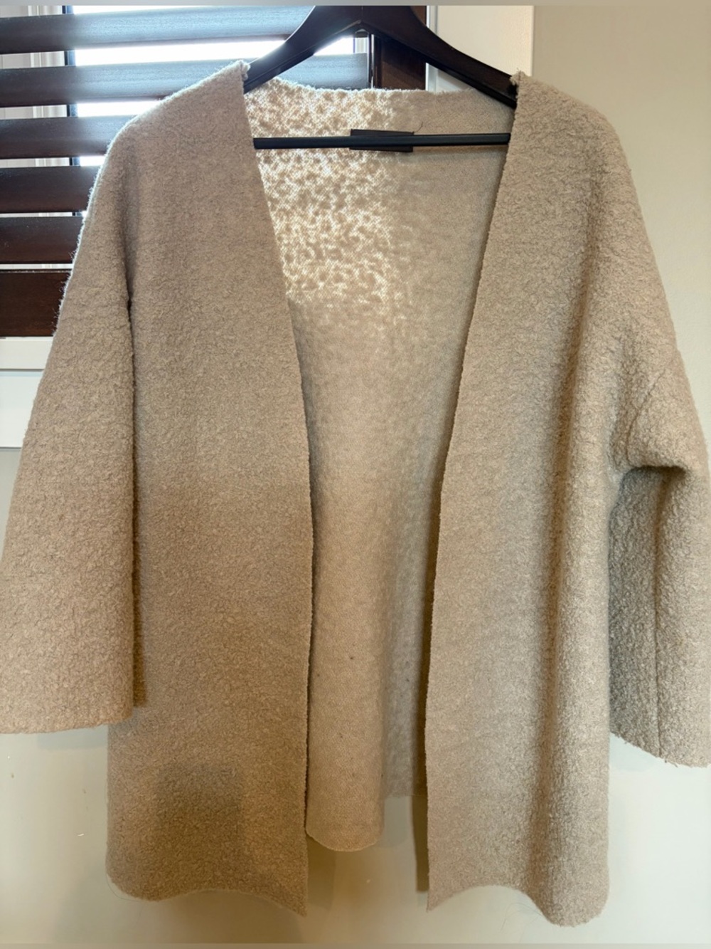 Oak & Fort Women's Open-Front Bouclé Sweater Coatigan